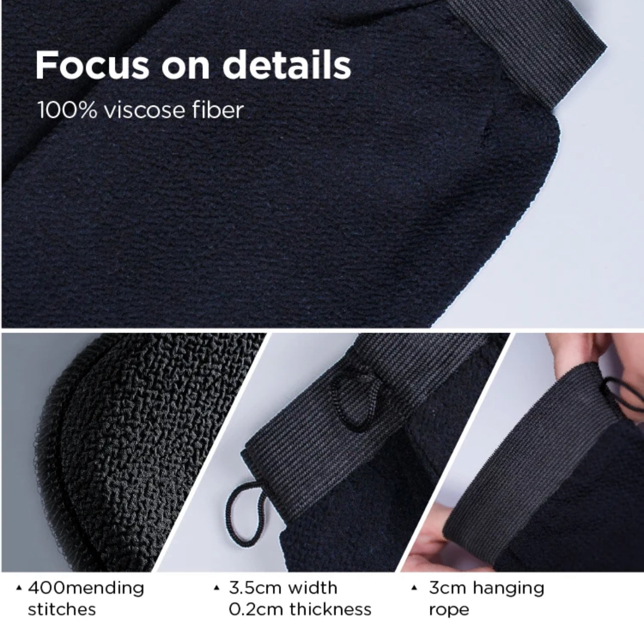 Korean Exfoliating Mitt, Machine Washable, Eco-Friendly Manufacturing + Materials | Reuse hundreds of times!