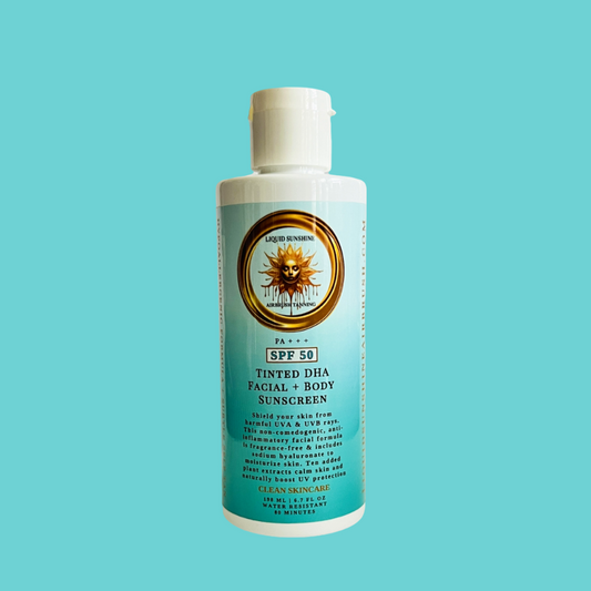 SPF50 Hypoallergenic Facial + Body Tinted Sunscreen lotion | Clean Ingredients | Made with Pure Aloe